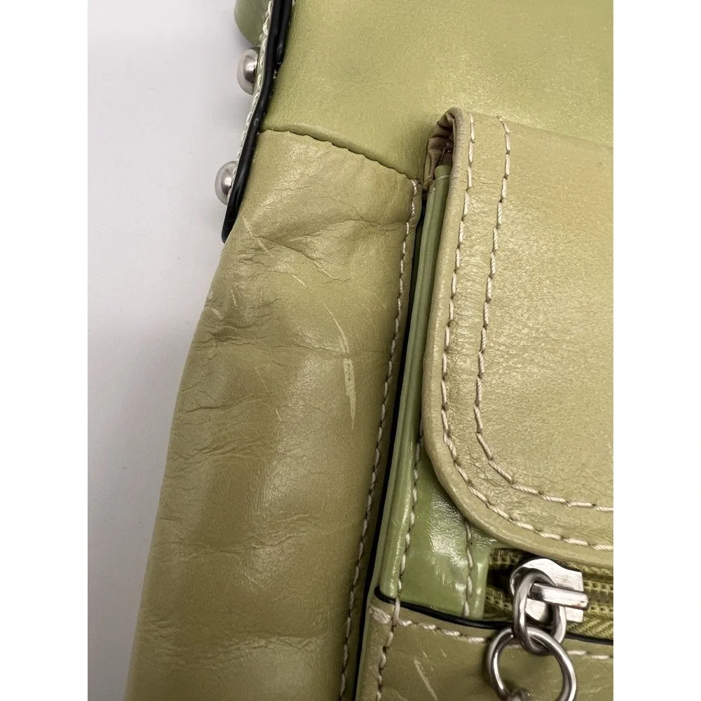 Giani Bernini Genuine Leather Green Crossbody‎ Purse